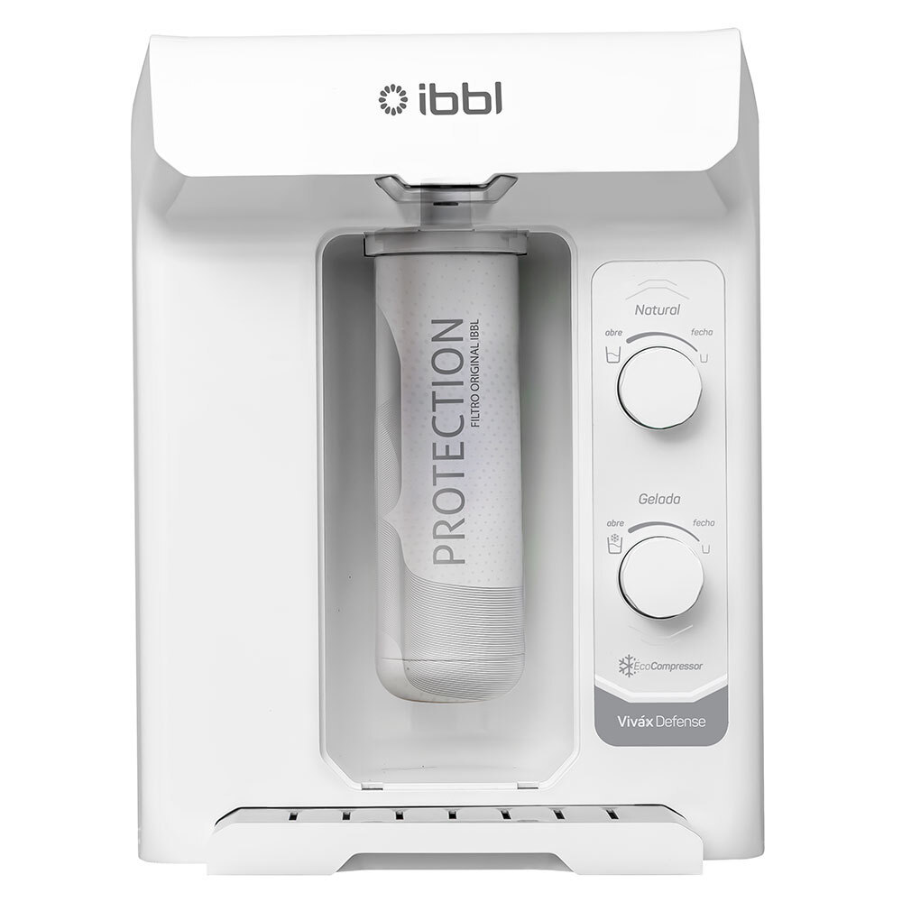 Purificador de água natural e gelada com compressor Branco - Viváx Defense - IBBL