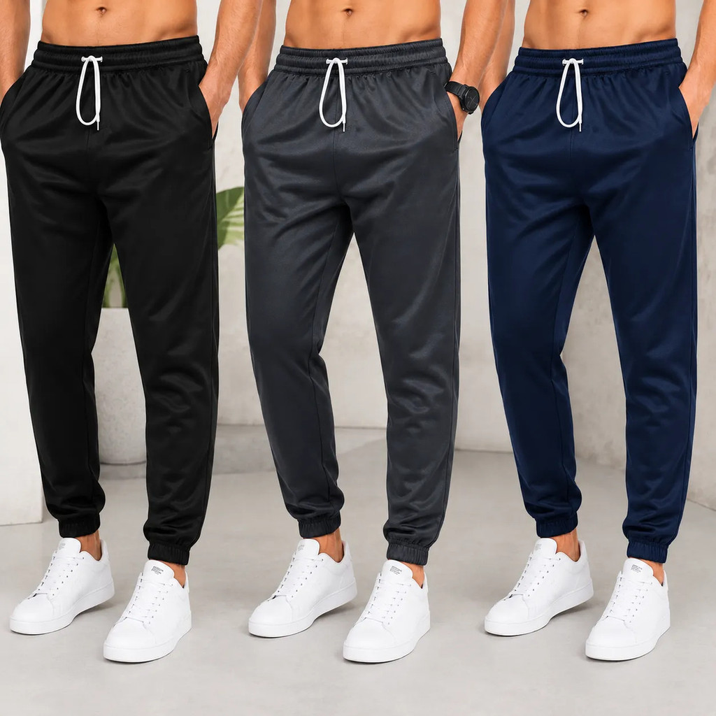 Kit 3 Calça Jogger Masculina Forrada Quente Ideal Casual Para Frio