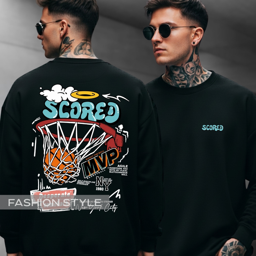 Moletom Careca Basquete Scored MVP Bola Streetwear Esportivo Agasalho Flanelado Cesta Blusa De Frio Algodão Agasalho