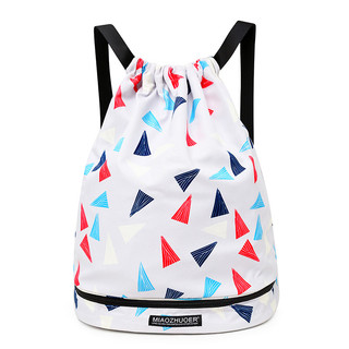 Mochila com cordão, mochila masculina com separação seca e molhada, bolsa esportiva para academia, feminina, leve, à pro