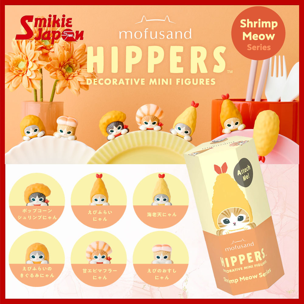 HIPPERS mofusand Shrimp Meow Series Blind Box Decorative Mini Figure Cute Stick-On Gift Direct From Japan