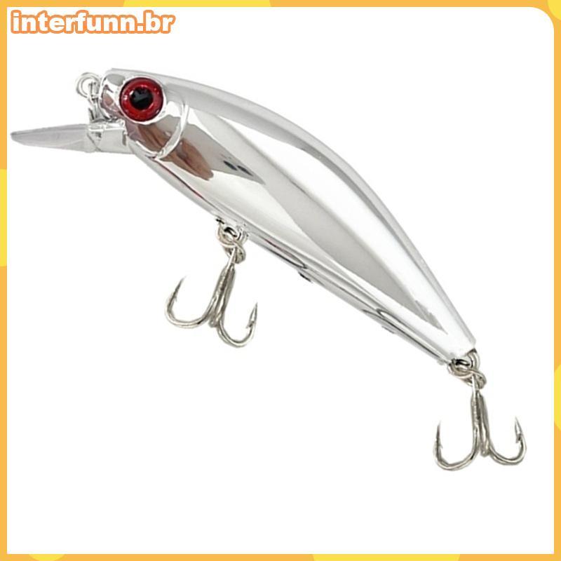 INTER 1 Peça 5.5cm/6.5g Mini Laser Duro Minnow Afundando Isca Wobbler Manivela Iscas De Pesca Gancho Baixo Conto De Água