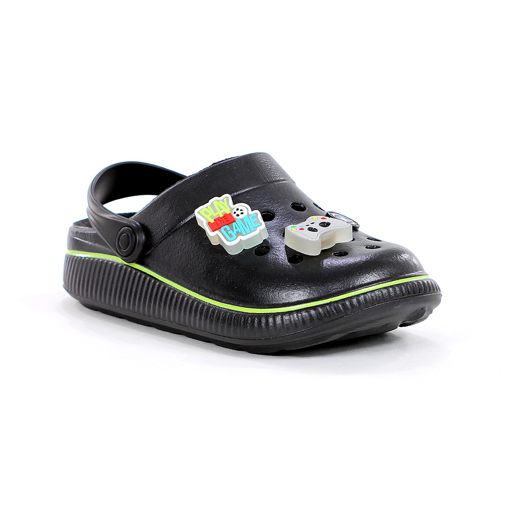 Sandália Babuche Molekinho Clog Luzes Preto - Infantil