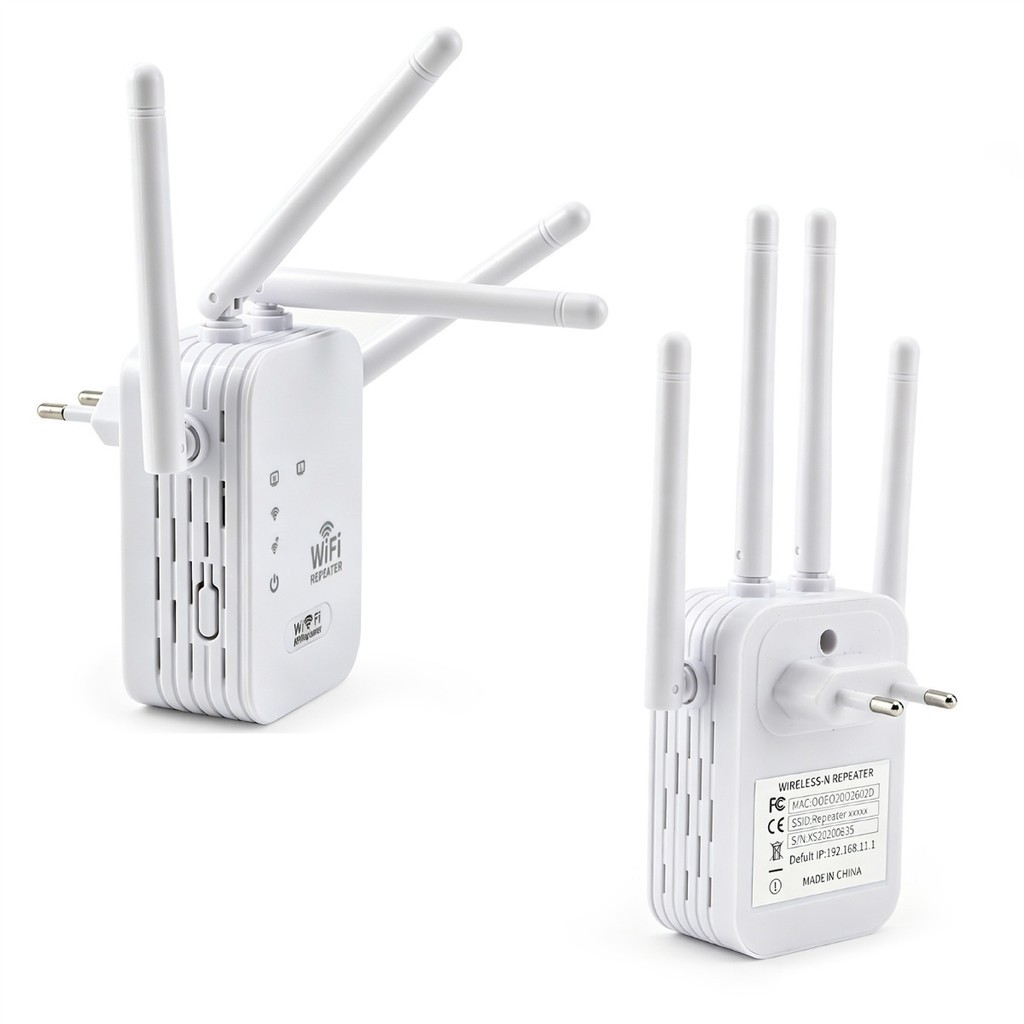 Repetidor WiFi 300Mbps 4 Antenas Amplificador de Sinal Wireless Extensor de Rede Bivolt XIMING