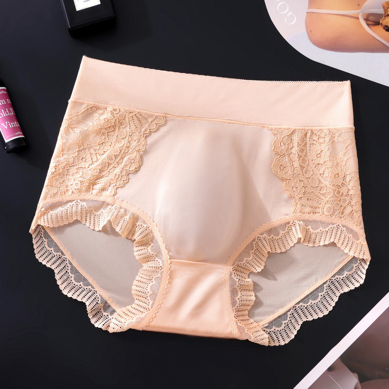 Cuecas masculinas de renda cuecas de seda gelada meninos cuecas de renda francesa cuecas femininas masculinas 3D sem cos