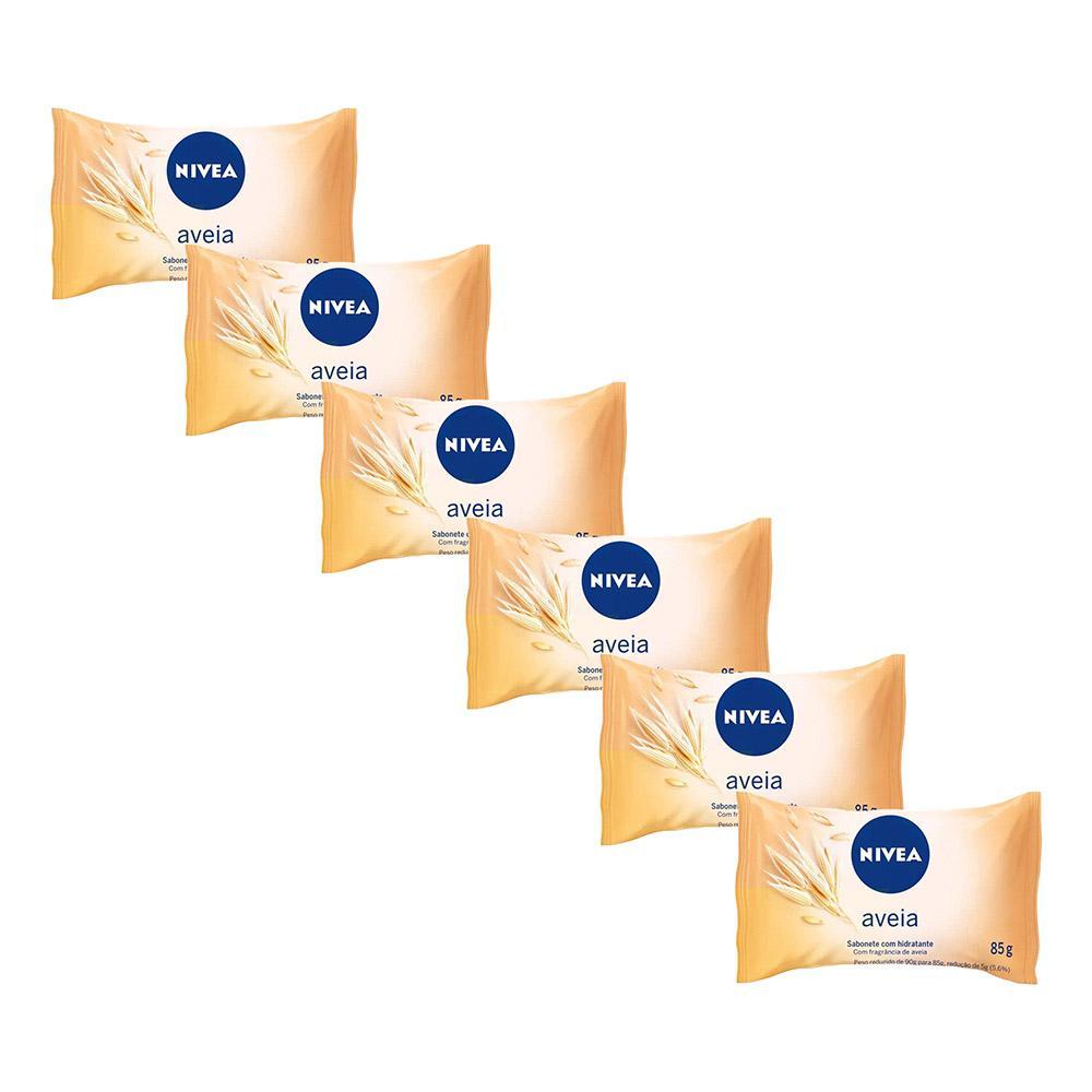 Kit 6 Sabonetes em Barra NIVEA Aveia 85g