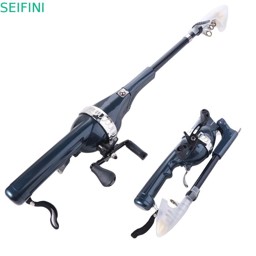 Vara De Pesca SEIFINI , Combinação De Carretel De Peixe Dobrável De 131 Cm , Conjunto De Equipamento Com Giratória Portá