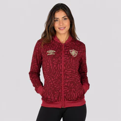 Jaqueta Umbro Fluminense Hino 2024 Feminina Vermelha