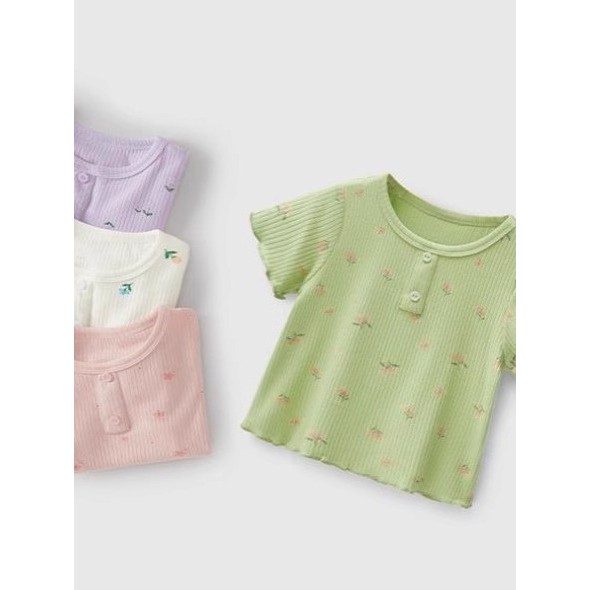 Meninas camiseta de manga curta verão estilo fino gelo seda estilo ocidental crianças bebê médio pequeno crianças moda r