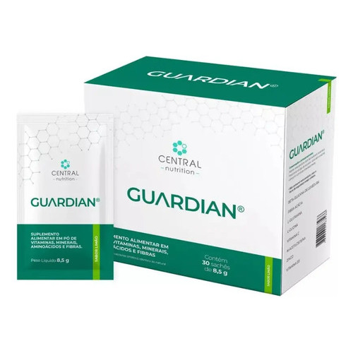 Central Nutrition Prebiótico Aminoácidos/glutamina Guardian® - 8,5g 30 Sachês - Sabor Limão Pó Limão