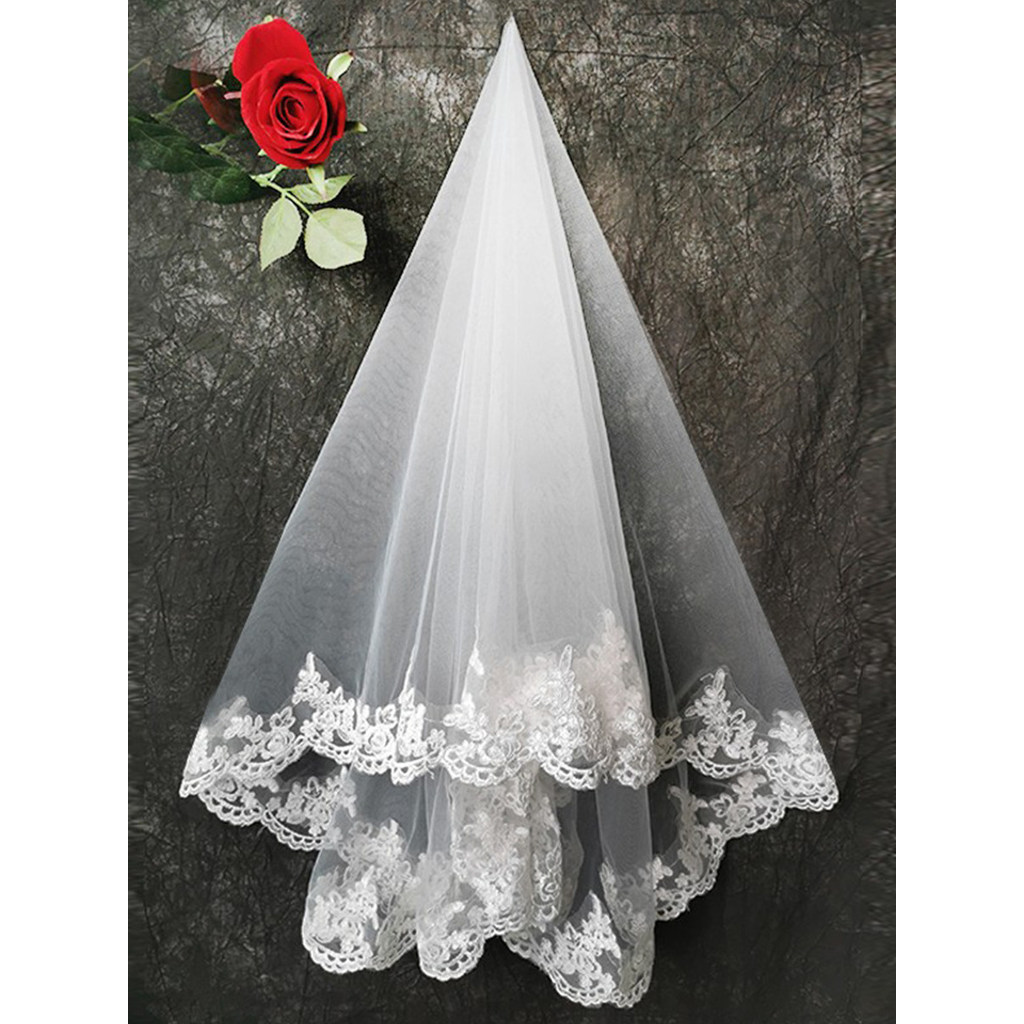 Véu de casamento branco véu de noiva Super fada estilo floresta influenciador foto adereços Retro casamento simples esti