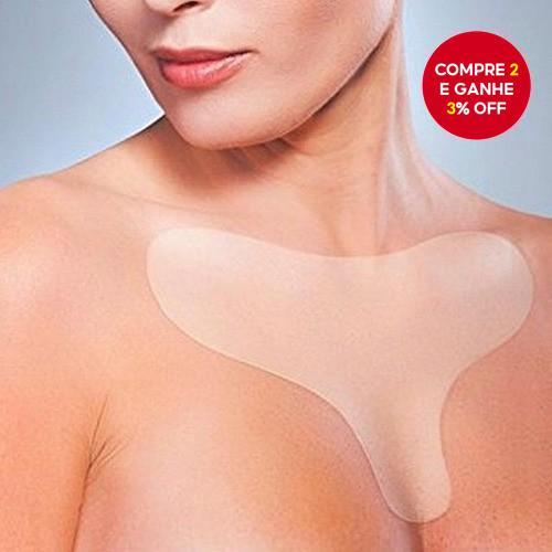  Almofadas de Silicone em Forma de T para Colarinho Recicláveis Suavizam Sua Pele e Previne o Envelhecimento da Pele