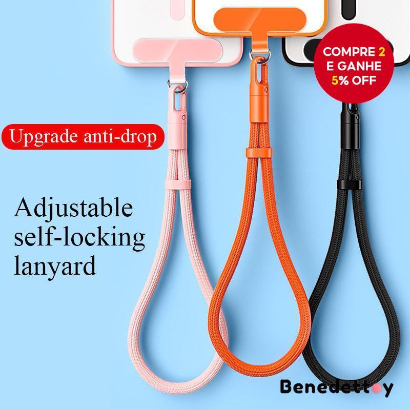Cordão De Pulso Resistente Anti-Queda , Curto De Poliéster Ajustável Para Telefone-BEN