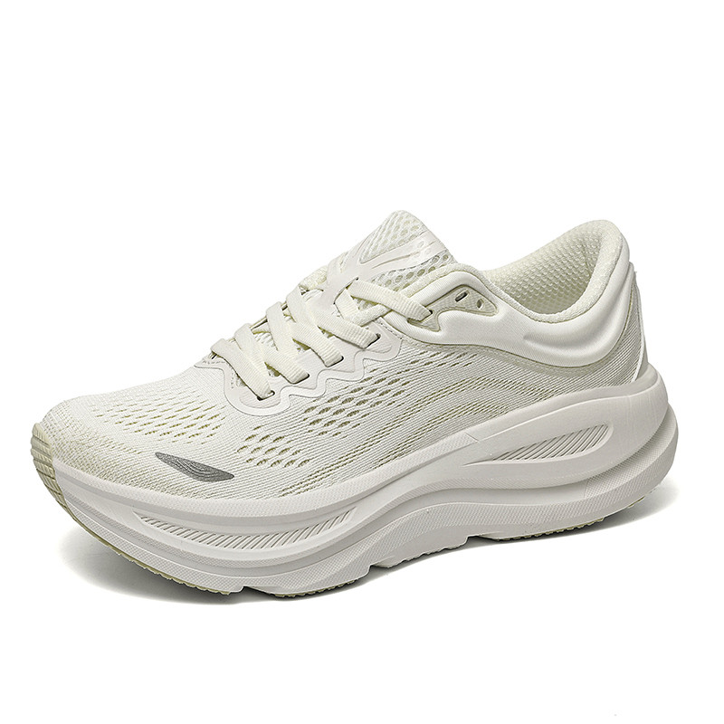 Tênis masculino de cano baixo, malha respirável, sola grossa, tênis de corrida com sola macia, sapatos casuais com cadar