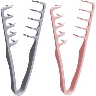 Conjunto de 2 pentes texturizadores, pente volumizador de dentes largos para modelagem de cabelo, dentes largos, ferrame