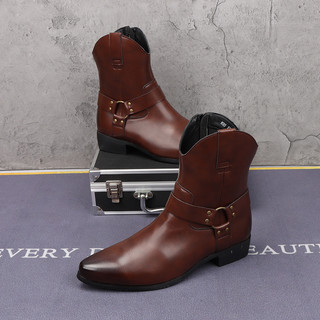 Estilista de cabelo de alta qualidade Martin botas masculinas high-End estilo britânico Retro botas curtas Super apontou