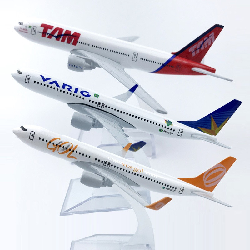 Avião Companhia Aérea Brasil Boeing 777 B737 Modelo B787 Air VARIG Gol Tam Auzl Avião de Metal Fundido 16 cm