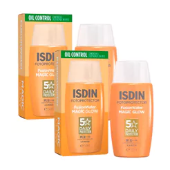 Kit 2 Protetor Solar Isdin Fotoprotector FPS 30 FusionWater Magic Glow 50ml