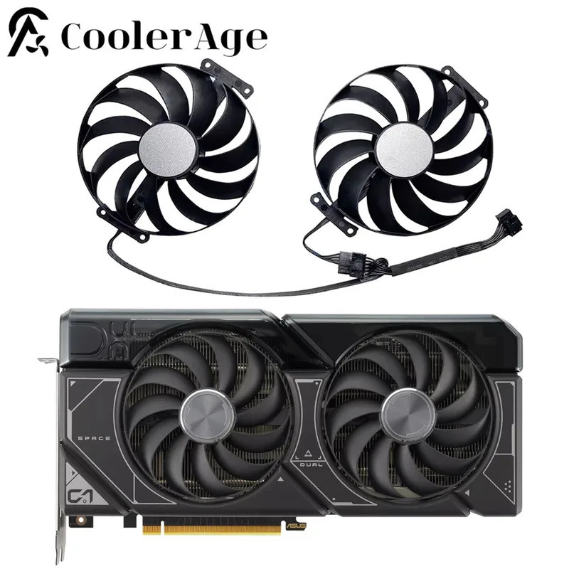 Para ASUS RTX 4070 12GB DUAL OC Ventilador De Placa De Vídeo 95MM RTX4070 Substituição Gráfica
