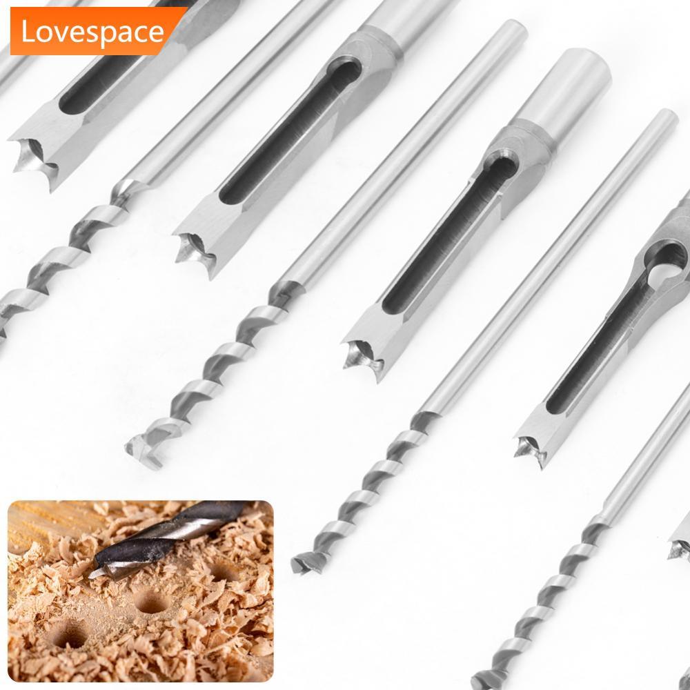 LS-STORE 1Pc 6-16mm HSS Broca Quadrada Ferramentas De Perfuração Para Carpintaria Trado Mortising Cinzel Conjunto De Móv