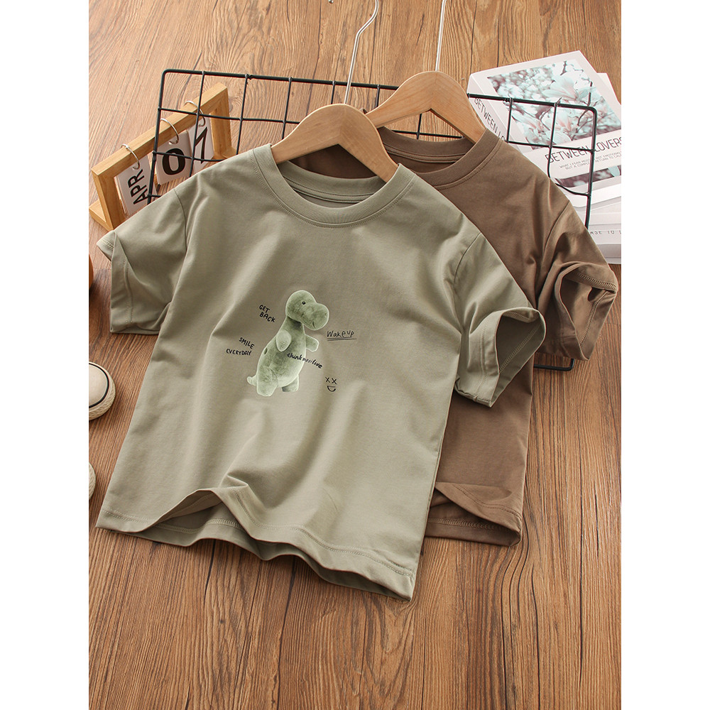 Meninos camiseta de manga curta 2026 verão novo estilo crianças dos desenhos animados topo meninos médio grande crianças