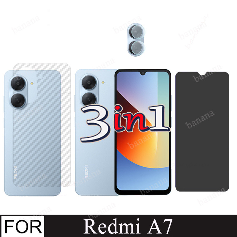 Vidro Temperado 3 Em 1 Para Redmi A7 Protetor De Tela Pro A5 Poco C85X C81X C71 Lente De Câmera De Frontal shope