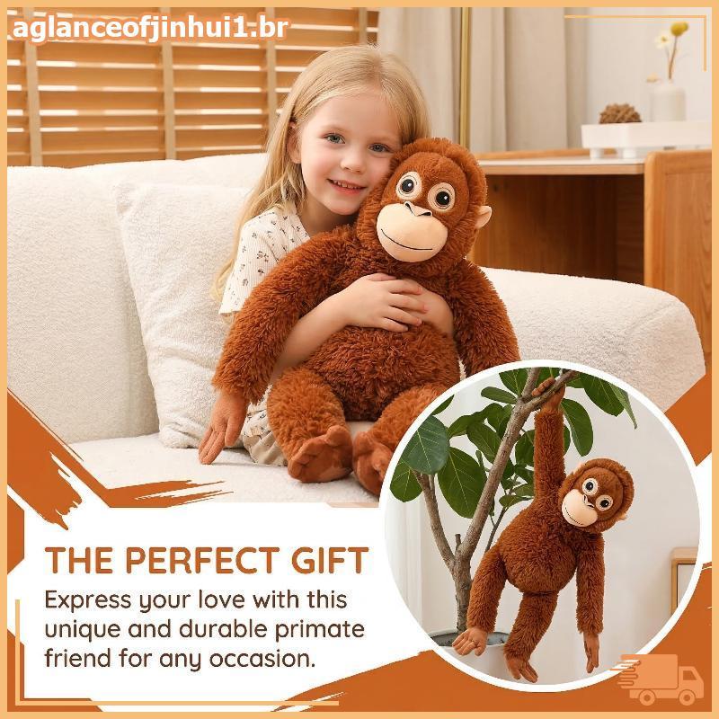 [AGBR] Boneca De Macaco Gorila Chimpanzé De Pelúcia Brinquedo De Desenho Animado Bapa Para Quarto De Crianças Presente D