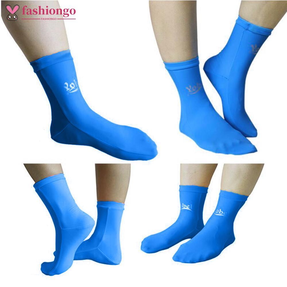 FASHIONGO Esportes Aquáticos Natação Mergulho Premium Lycra Fin Meias De Snorkeling Bota Novo H6I2