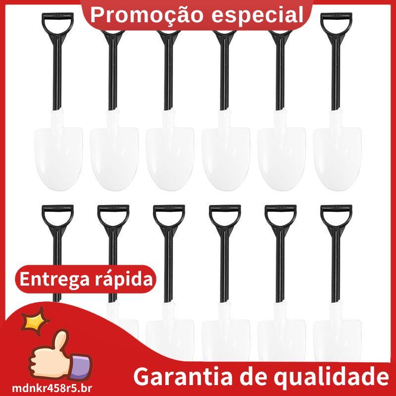 100 Unidades De Plástico Descartável Mini Pá Colher Em Vaso Bolo Sorvete Festa No Jardim . mdnkr458r5br