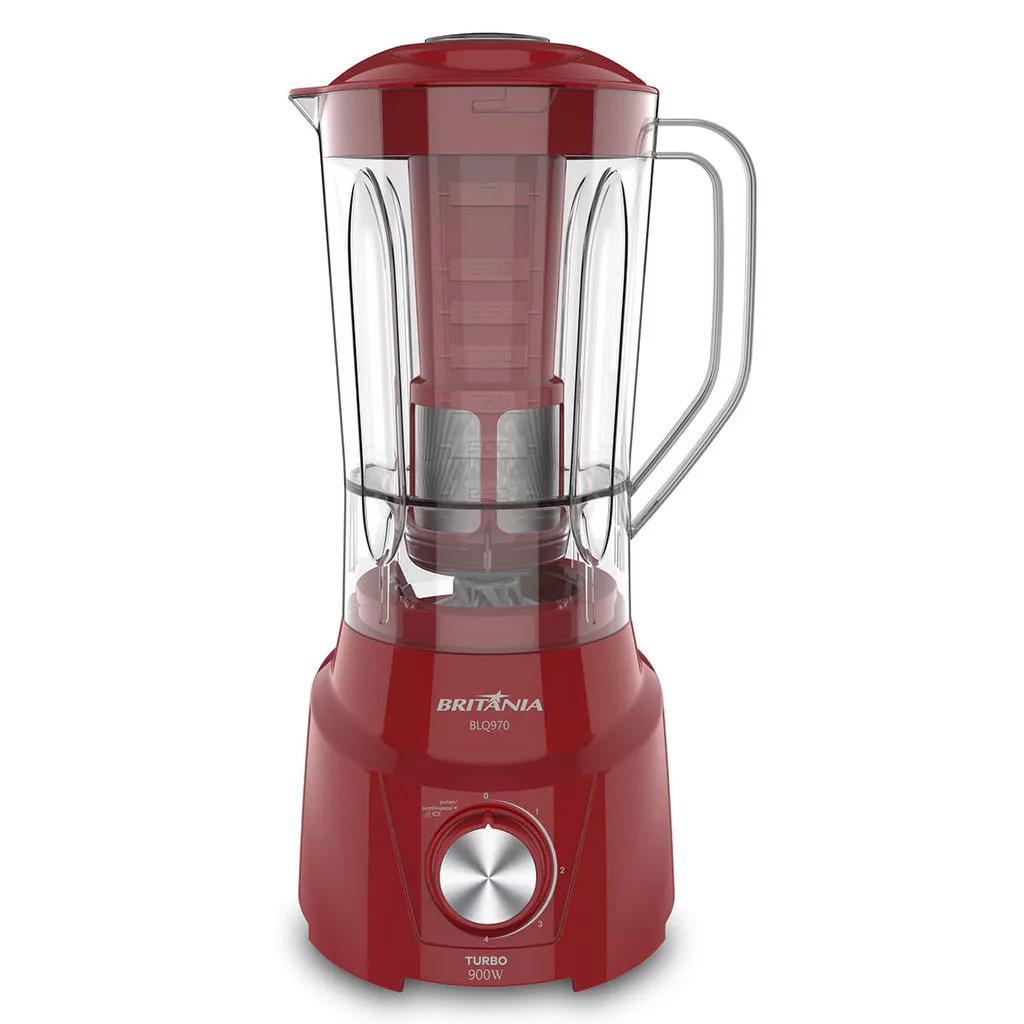 Liquidificador Britânia Turbo 900W 2,6L Vermelho BLQ970V