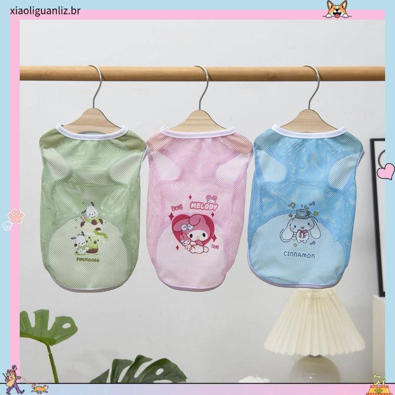 Roupas para animais de estimação gatos cães primavera verão legal colete Sanrio grade colete Golden Retriever Corgi médi