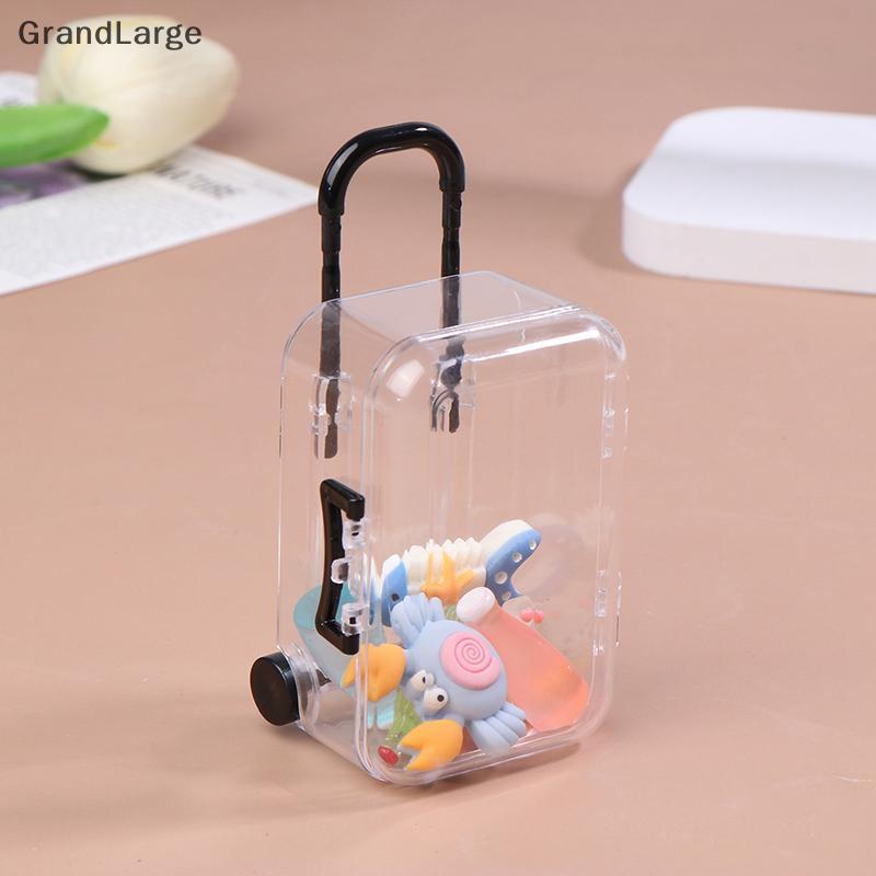 [GrandLarge] 1Pc Mini Carrinho De Bagagem Para Armazenar Boneca Bolsa Bonecas Roupas Sapatos Jóias Plástico Pequena Mala