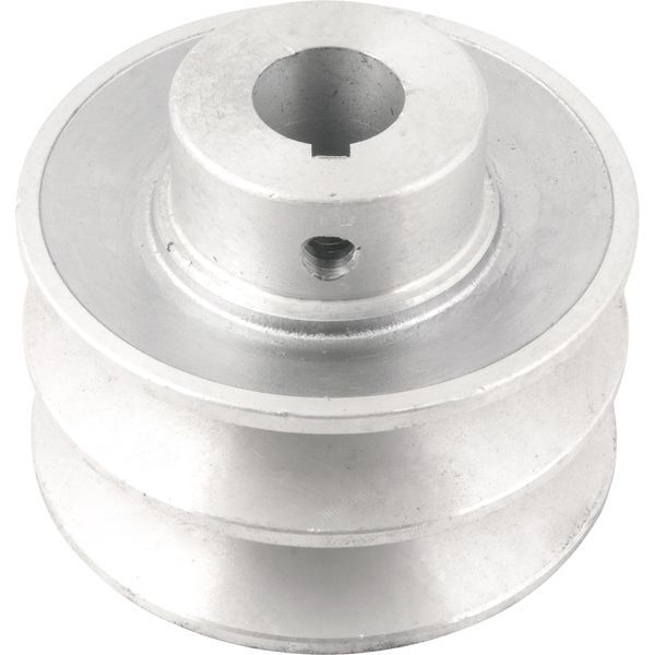 Polia Alumínio 2 Canais Perfil B 80mm com Furo 3/4" - Vonder