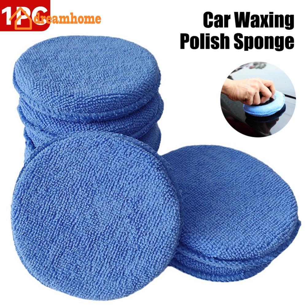 DREAMHOME 5 " Esponjas De Polimento De Cera De Carro Detalhando Almofadas Aplicadoras Bolso Redondo Espuma De Microfibra