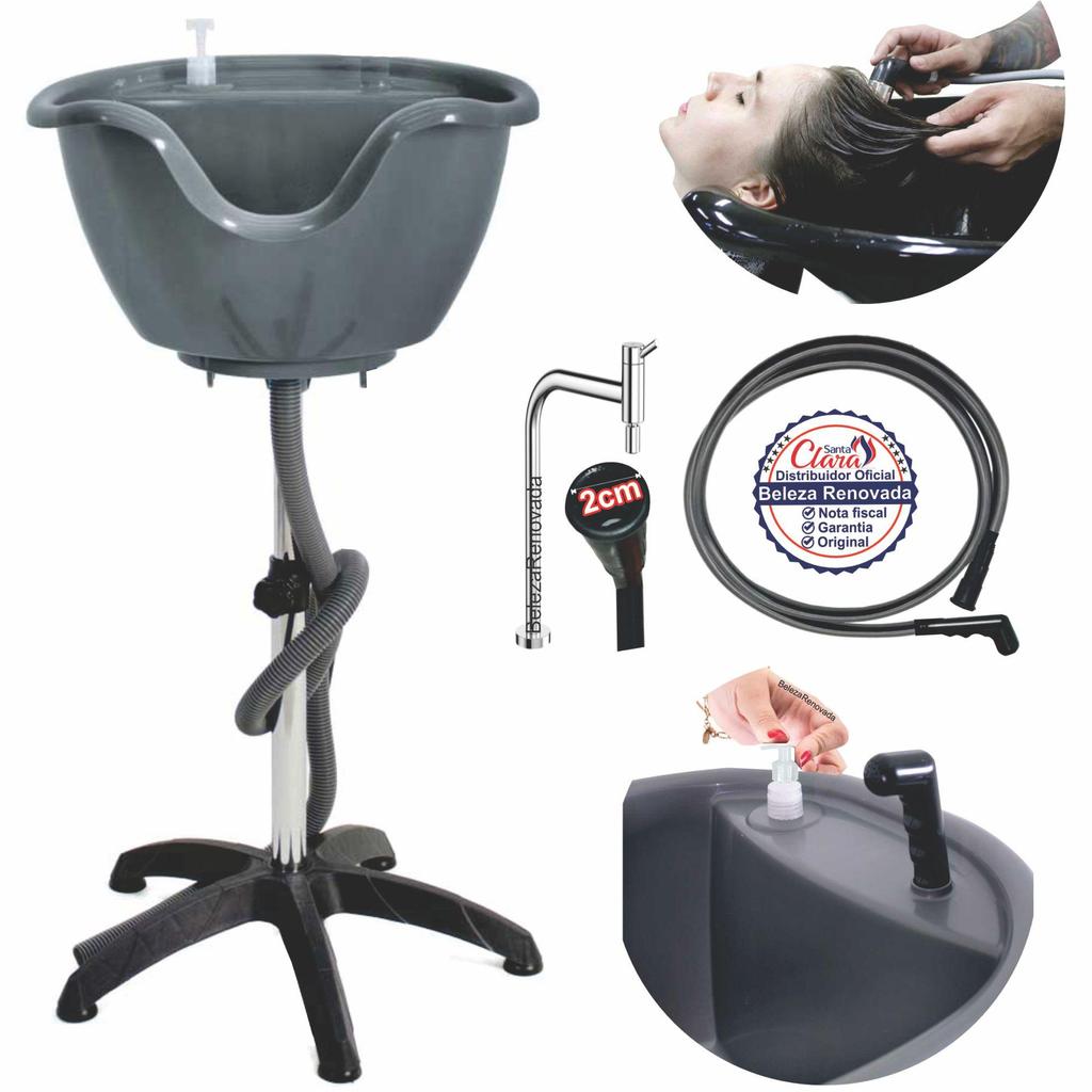 Lavatório De Cabelo Portátil Cuba Móvel Salão Beleza + Ducha