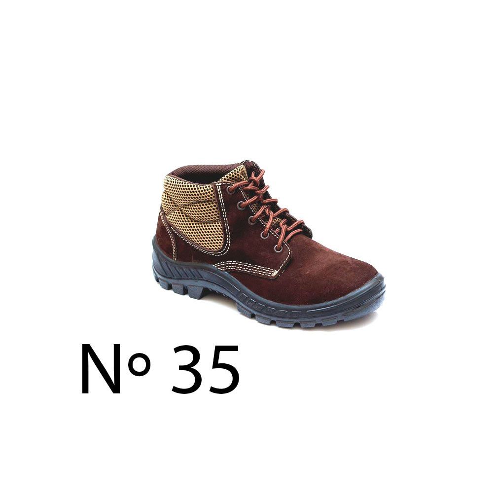 Botina Nubuck com Bico de Plástico N35 50B26-CB-BP - MARLUVAS