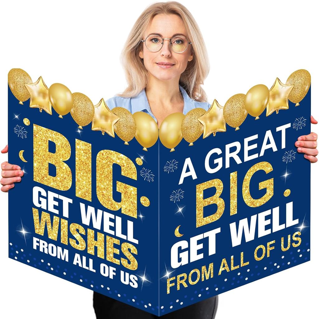 Get Well Soon Card Jumbo Get Well Greeting Card for Men Women Get Better Soon Gifts After Surgery A Great Big Get Better