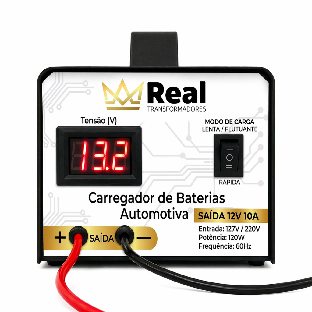 Carregador De Bateria VOLT. 12V 20ah Caminhão Truck carro Náutica, Moto Até 300 Amperes CBV 20AH Inteligente