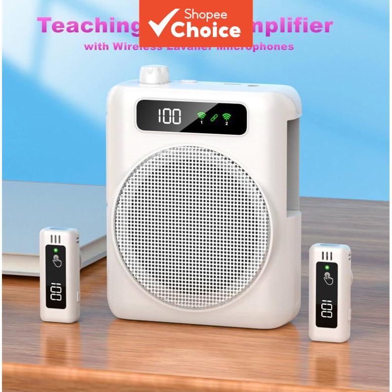 Microfone de Lapela Wireless e Amplificador de Voz – Caixa de Som Bluetooth 2 em 1 para Professores e Reuniões