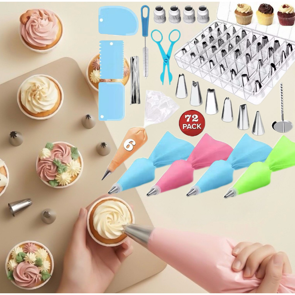 Kit Utensílios de Confeitaria Profissional Bicos, Raspadores e Acessórios para Pasta Americana