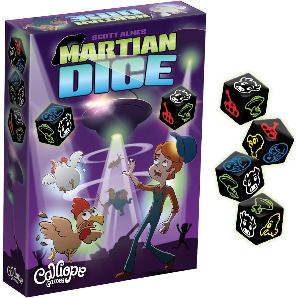 Dados Martian , Jogo Crazy Alien Invasion De Press-Your-Luck Para 2 A 6 Jogadores