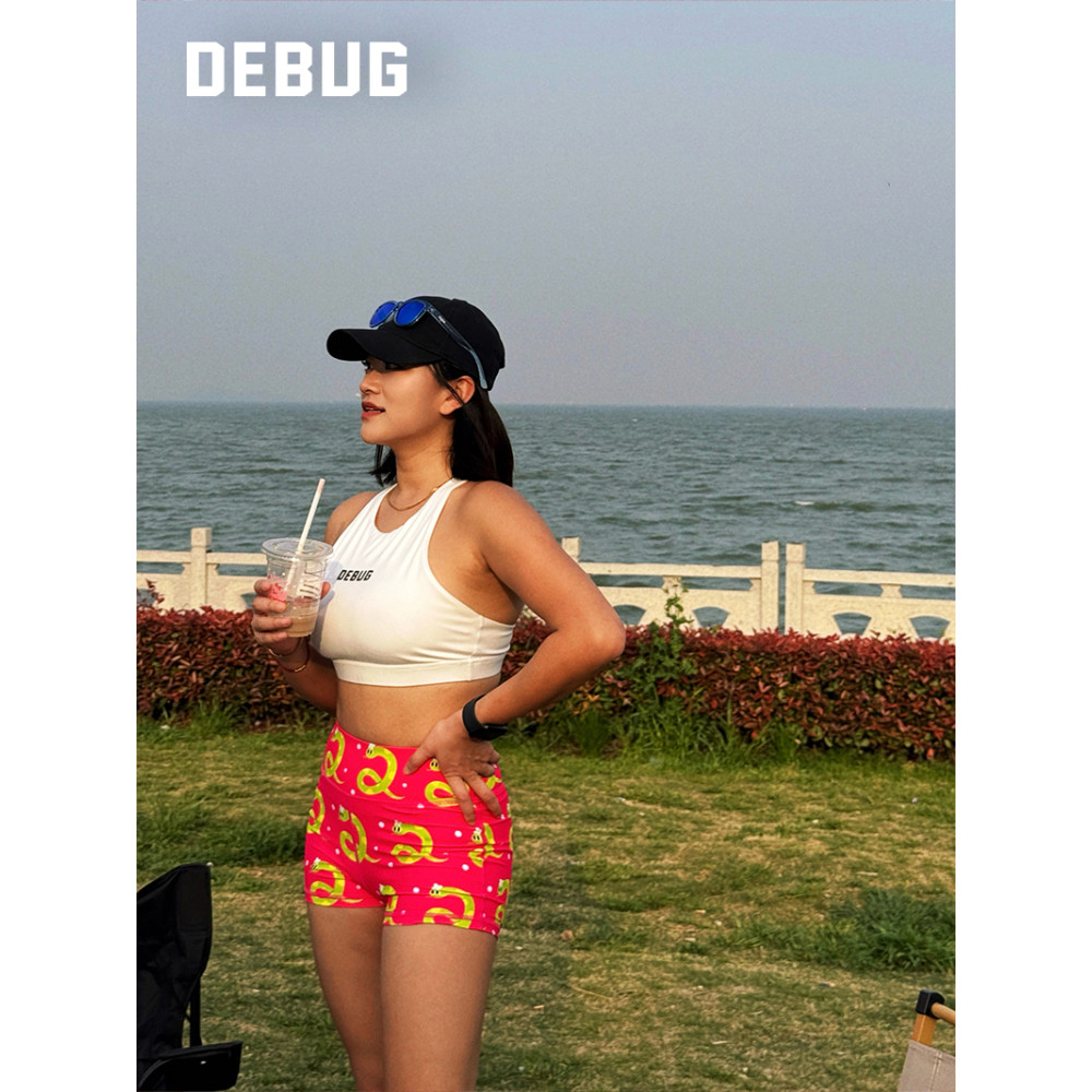 DEBUG Novo Estilo Rosa Cobra/Verde Corgi/Coco Tree Dolphin Mulheres Hip-Lifting Espartilho Elástico Transpiração Shorts