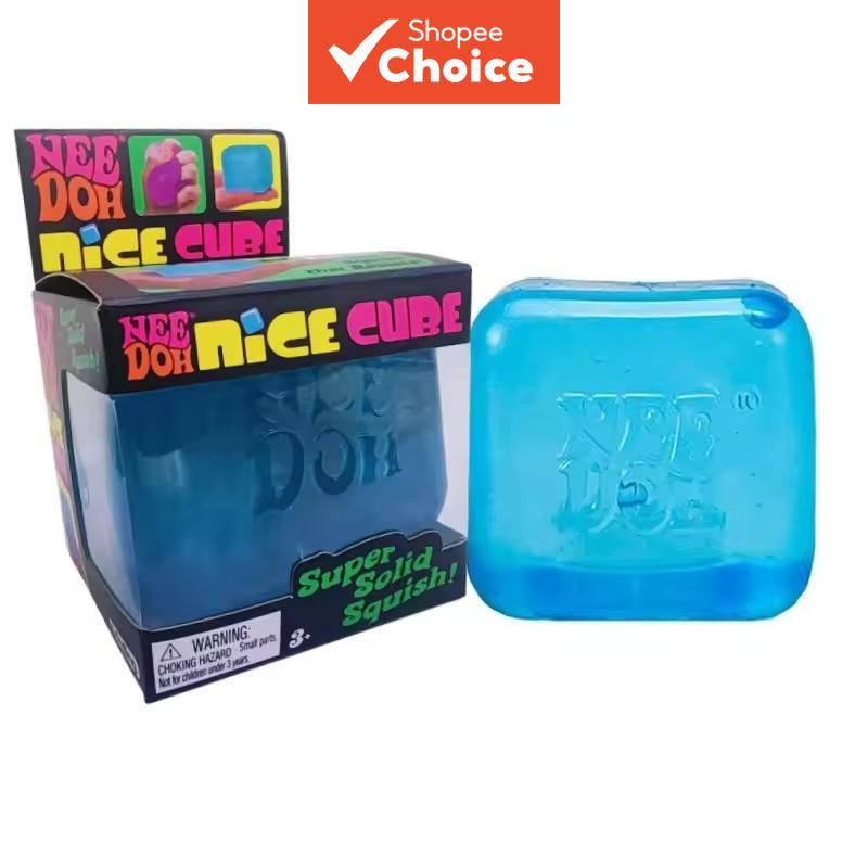 Needoh Jellyfish & Cube Squish Toy , Soft Squeeze Fidget Sensory Stress Relief Play Para Crianças E Adultos