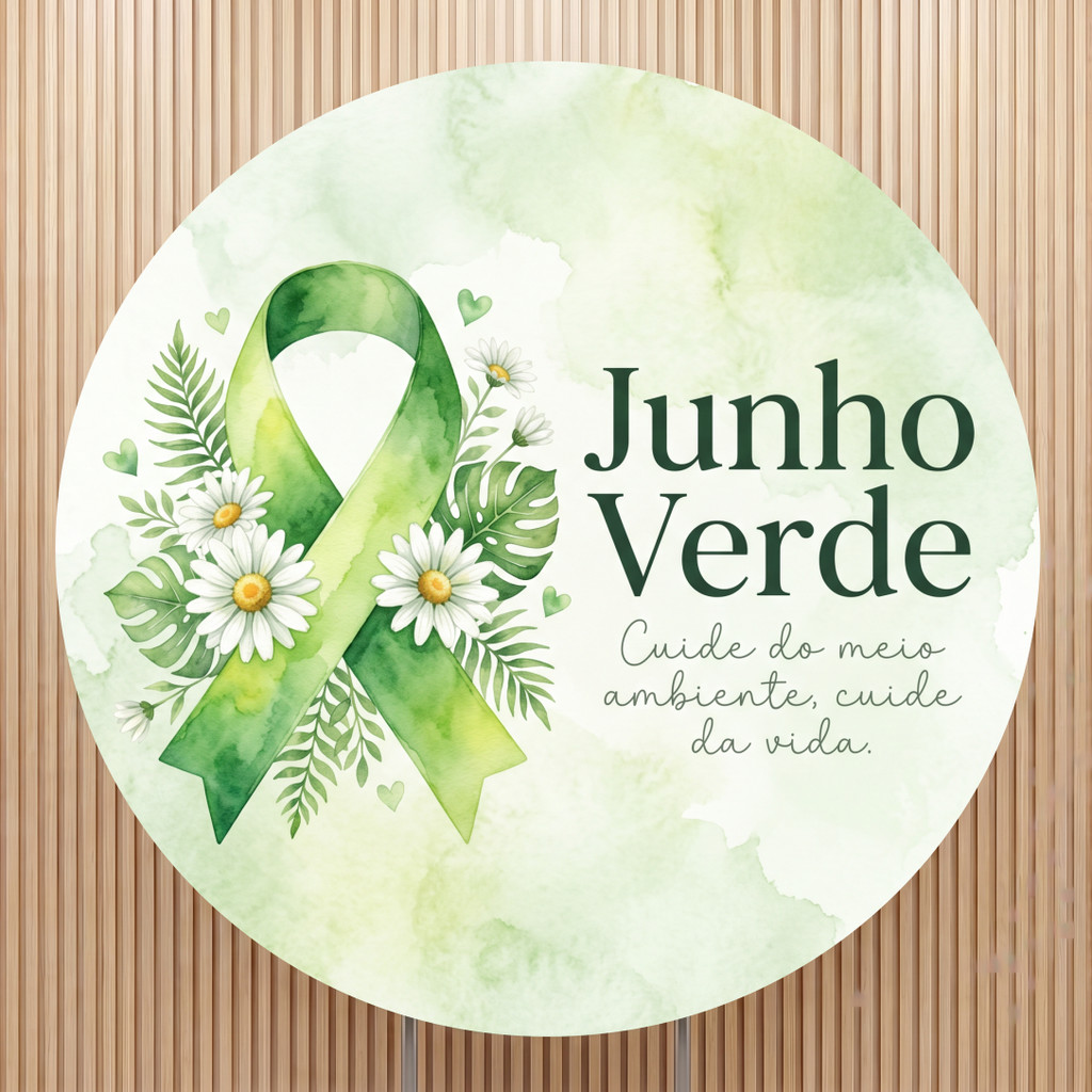 Painel Redondo Junho Verde Meio Ambiente | Decoração | tecido premium | frete gratis | varios modelos