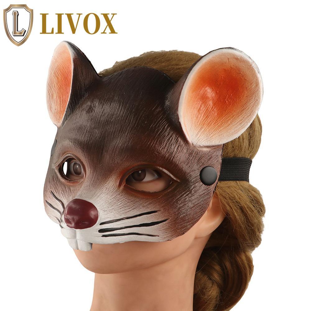 LIVOX 3D Máscara Animal Máscaras De Rato Traje Prop Fontes De Festa De Baile Decoração Para Mulheres Homens Meia Facial