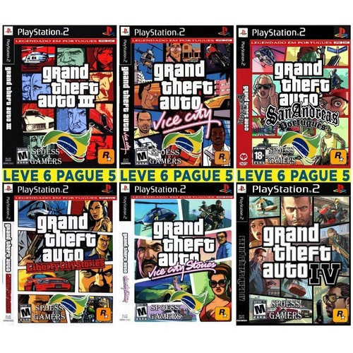 Games PS2 Jogo s2 Gta Grand Theft Auto  D De 5 s para