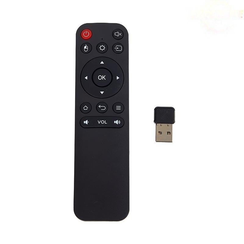 Controle Remoto Sem Fio Universal 2.4G com Teclado e Air Mouse com Receptor USB para Android TV Box/Smart/PC Novo