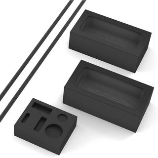 Nelyrho Kit de 5 Peças de Moldes de Lingote de Grafite - 2 Moldes de Lingote de 1kg, 2 Hastes de Agitação, Molde de Ling
