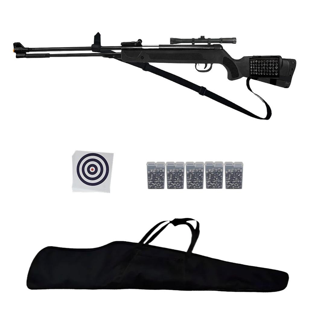 Carabina de Pressão Under-B 5.5mm - QGK + Capa + Luneta 4x20 + Bandoleira + Alvo + Porta Chumbo + 5 Chumbos
