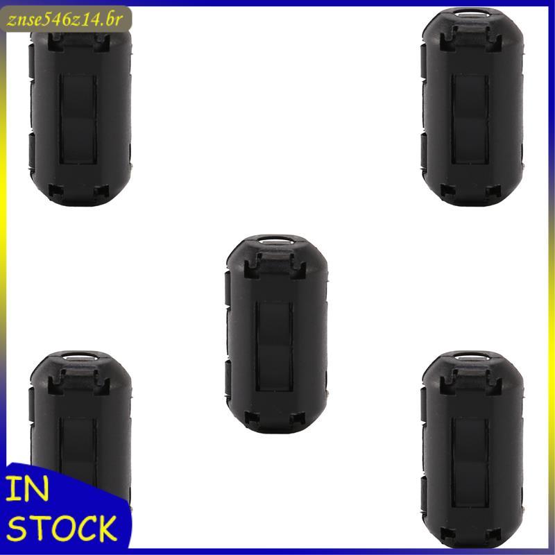 [Rbw] 5 Unidades De Clipe Em Supressor De Ruído Filtros De Núcleo De Ferrite De Cabo De 3.5 Mm